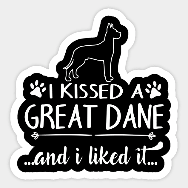 I Kissed A Great Dane Sticker by LiFilimon